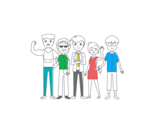 Illustrations of a set of people/ characters primarily for a website. | Diseño Con Ilustración por Anekaa