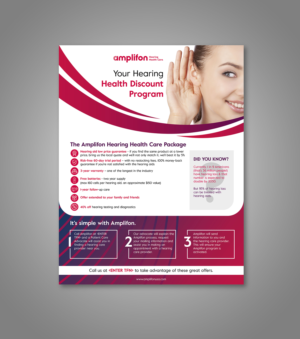 Amplifon 3-step program overview flyer | Diseño de Flyer por Pinky 