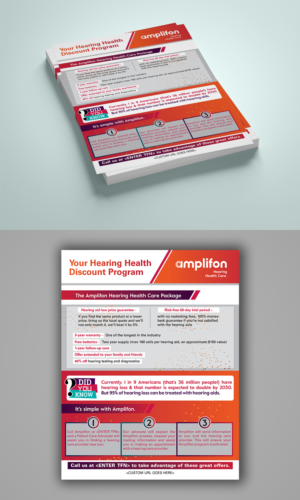 Amplifon 3-step program overview flyer | Diseño de Flyer por ecorokerz