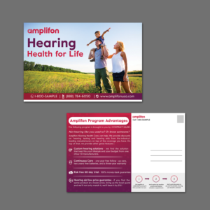 Amplifon 4x6 direct mail postcard | Diseño de Postal por aspiremedia