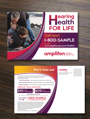Amplifon 4x6 direct mail postcard | Diseño de Postal por innovative earth