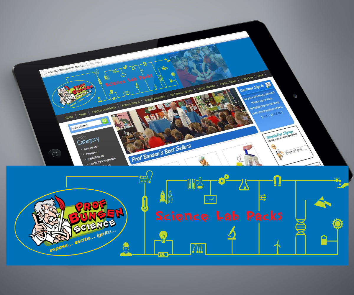 Diseño Gráfico por designature para Prof Bunsen Science | Diseño #2900153