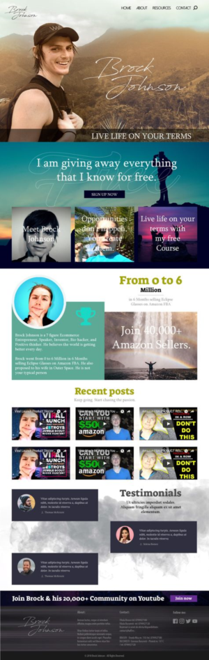 Personal Brand (Influencer) Website | Diseño Web por Richard Teran