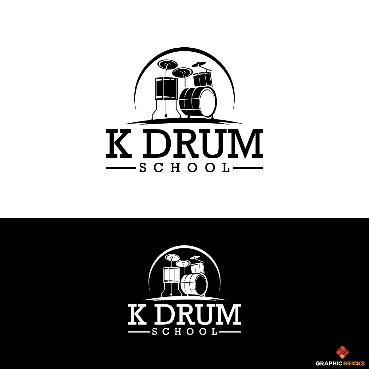 Logo Design by Graphic Bricks for K Drum School | Design #19027154