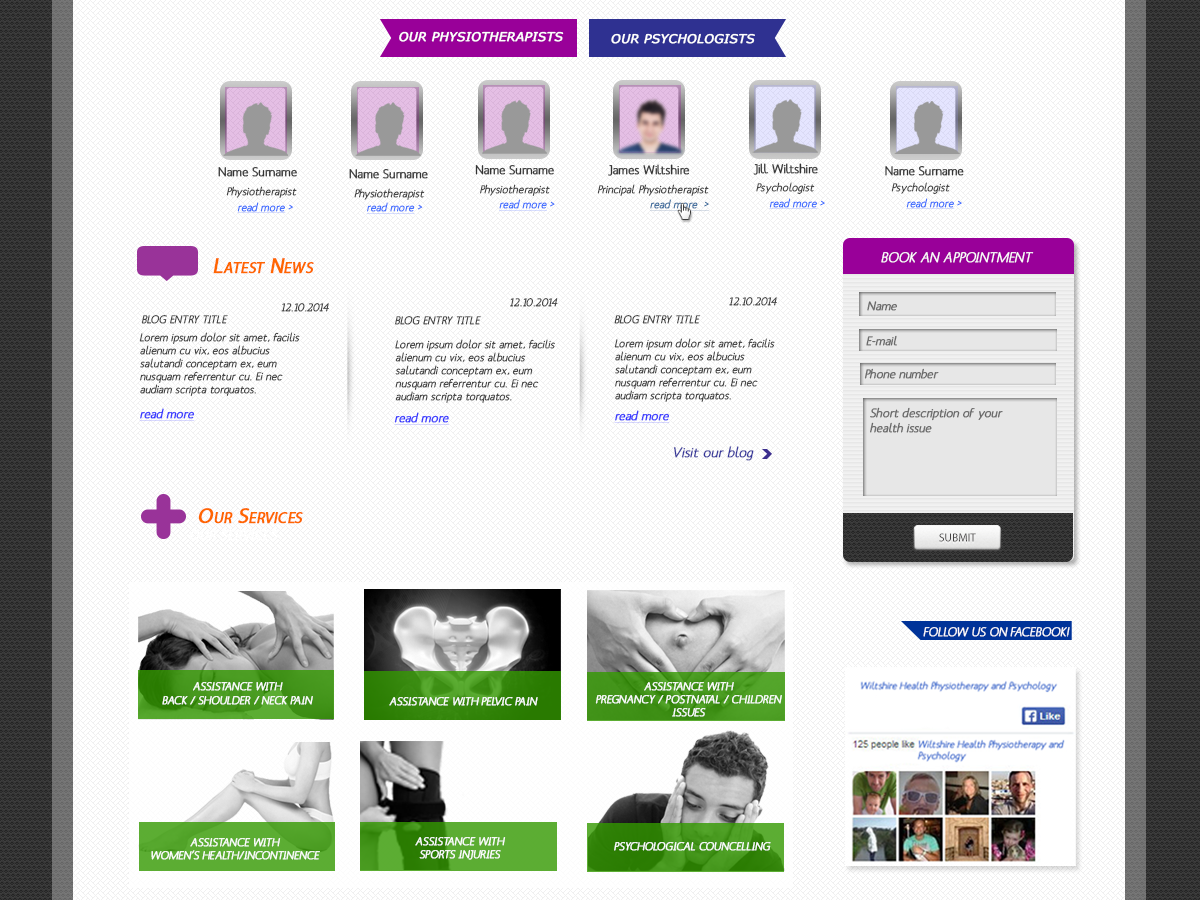 Web Design by hawttpepper for Wiltshire Health | Design #3051055