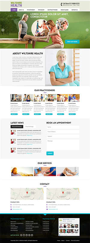 Wiltshire Health Web Page | Web-Design von Mayank Patel