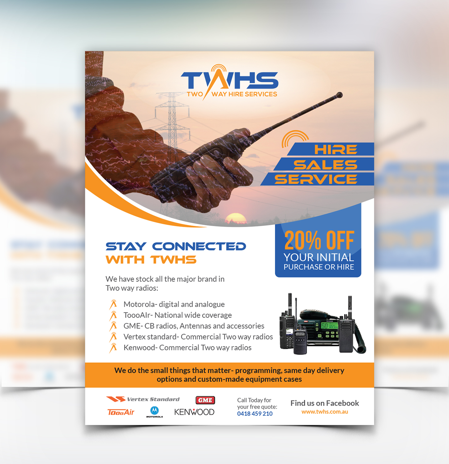 Flyer Design by Achiver for Two Way Hire Services | Design #19025565