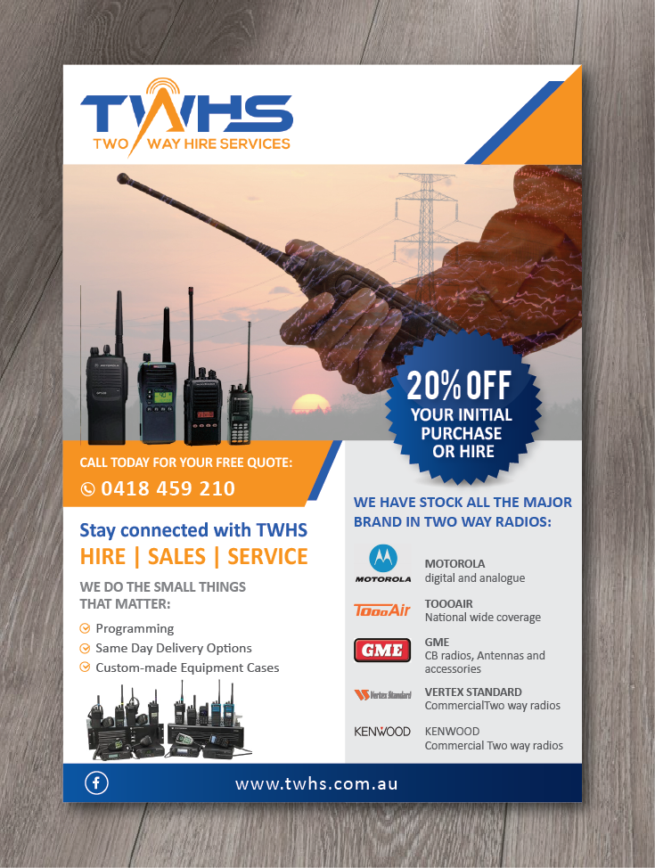 Design de Flyer par alex989 pour Two Way Hire Services | Design #19027800