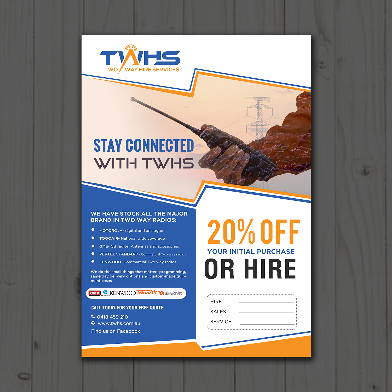 Design de Flyer par debdesign pour Two Way Hire Services | Design #19028592
