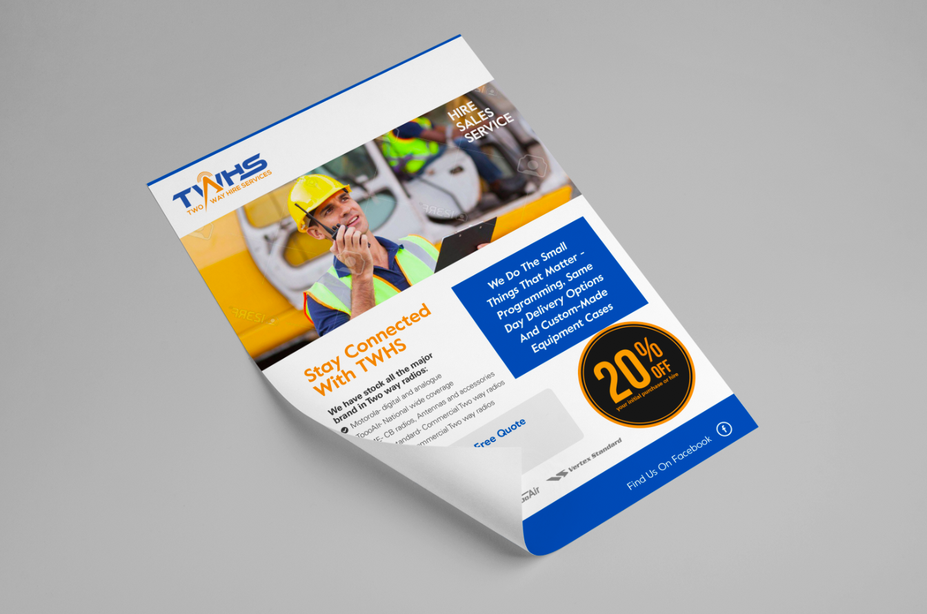 Design de Flyer par Daniel James pour Two Way Hire Services | Design #19024805