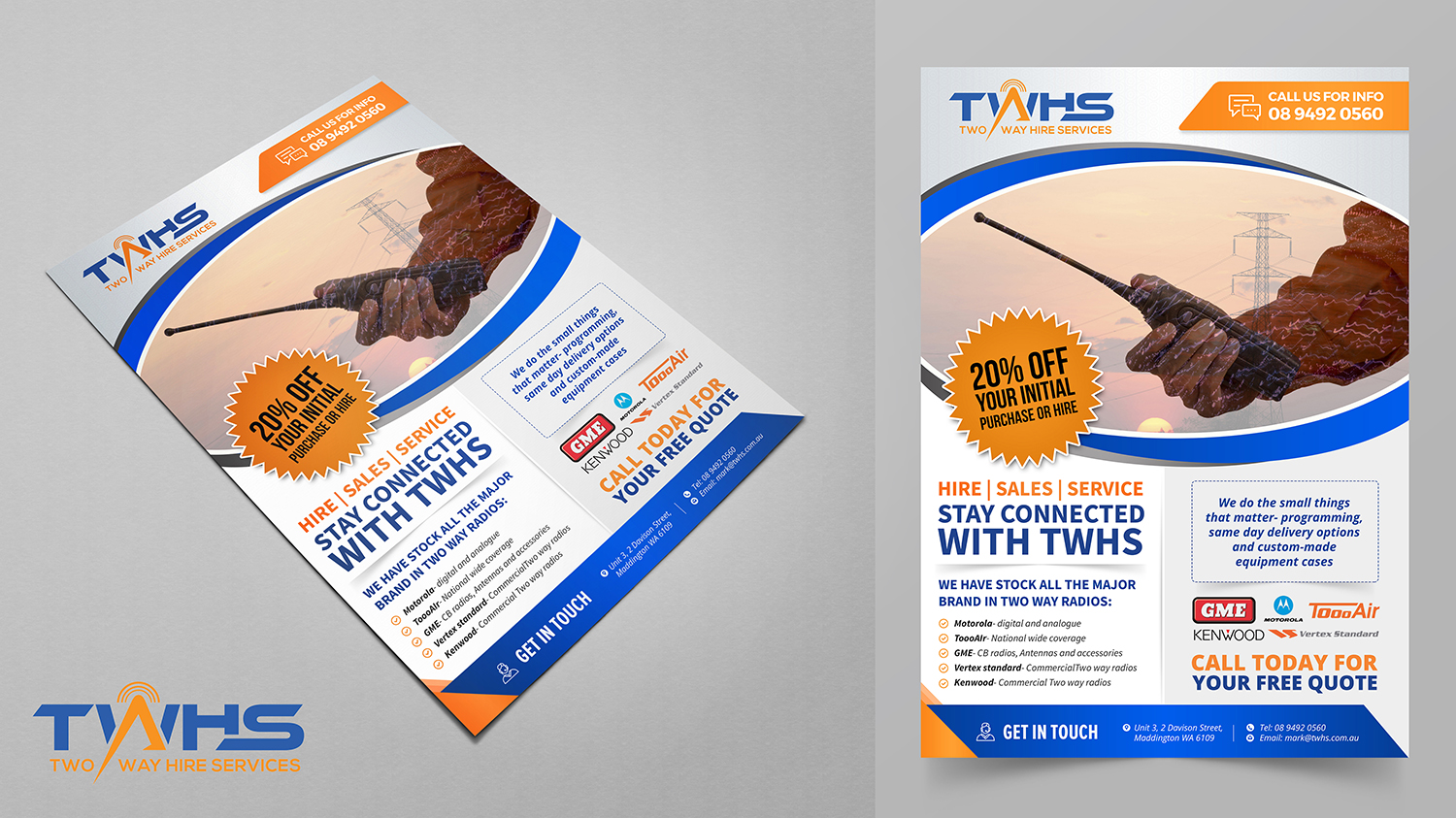 Flyer Design by SAI DESIGNS for Two Way Hire Services | Design #19044129