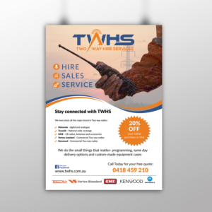 Diseño de Flyer por Mishuy para Two Way Hire Services | Diseño #19025736