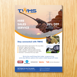 Diseño de Flyer por barinix para Two Way Hire Services | Diseño #19050251