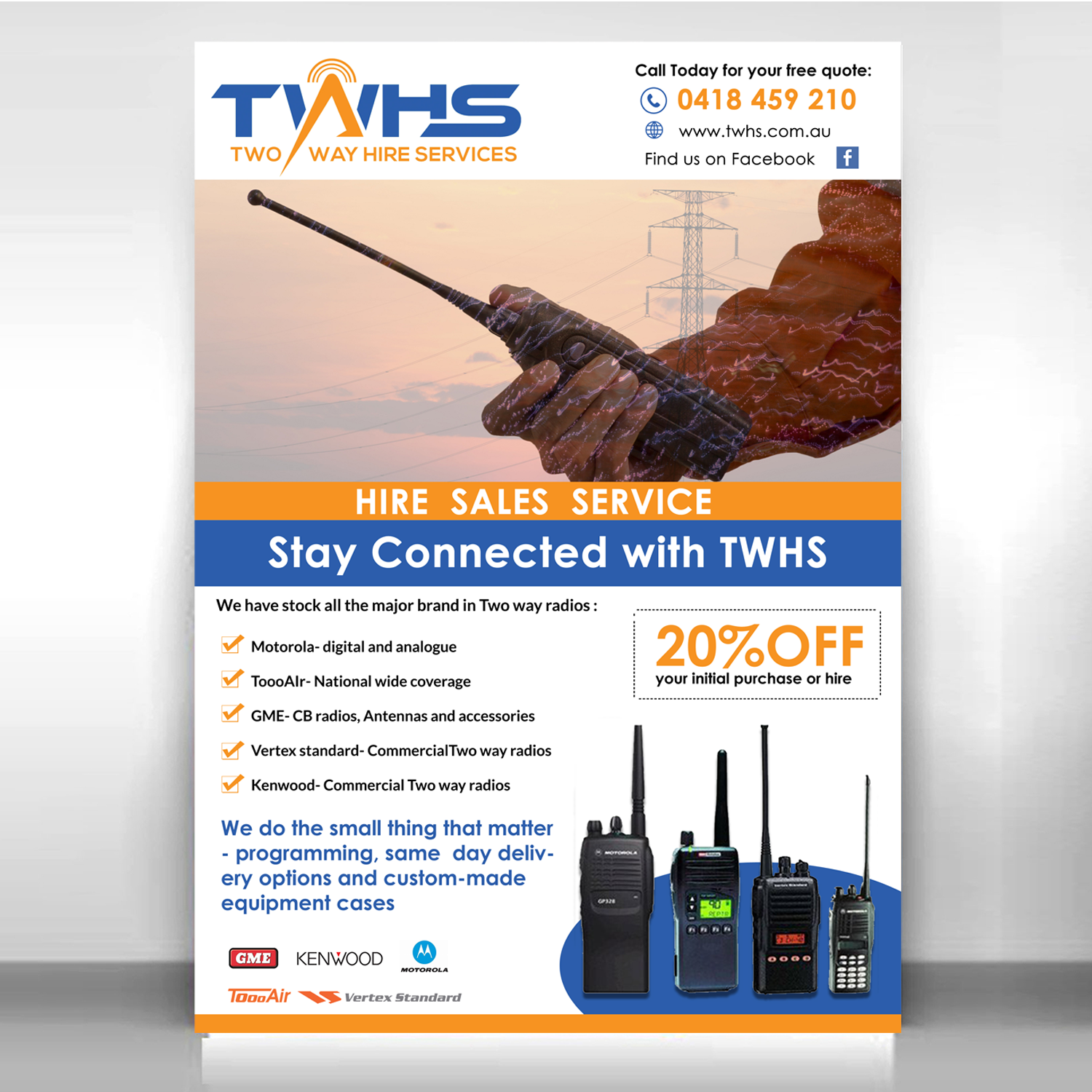 Design de Flyer par Schöpfer pour Two Way Hire Services | Design #19039165