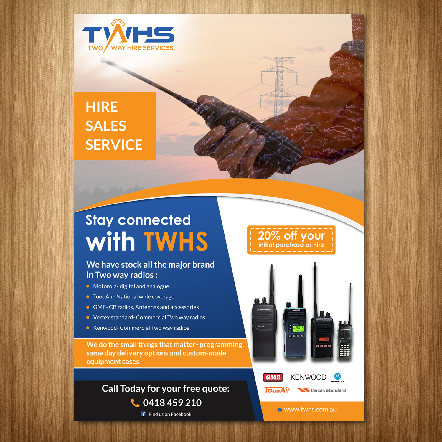 Design de Flyer par Schöpfer pour Two Way Hire Services | Design #19039172