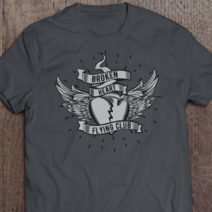 Broken heart aviators club tee shirts  | T-shirt Design by  Pabs72