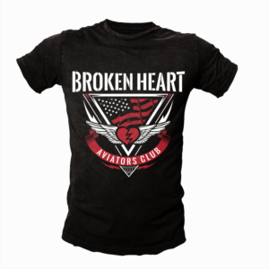 Broken heart aviators club tee shirts  | T-shirt Design by Michaelsefrico