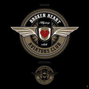 Broken heart aviators club tee shirts 