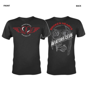 Broken heart aviators club tee shirts  | T-shirt Design by 75-R-P-Z