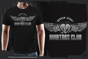 Broken heart aviators club tee shirts  | T-Shirt-Design von gekgrfx