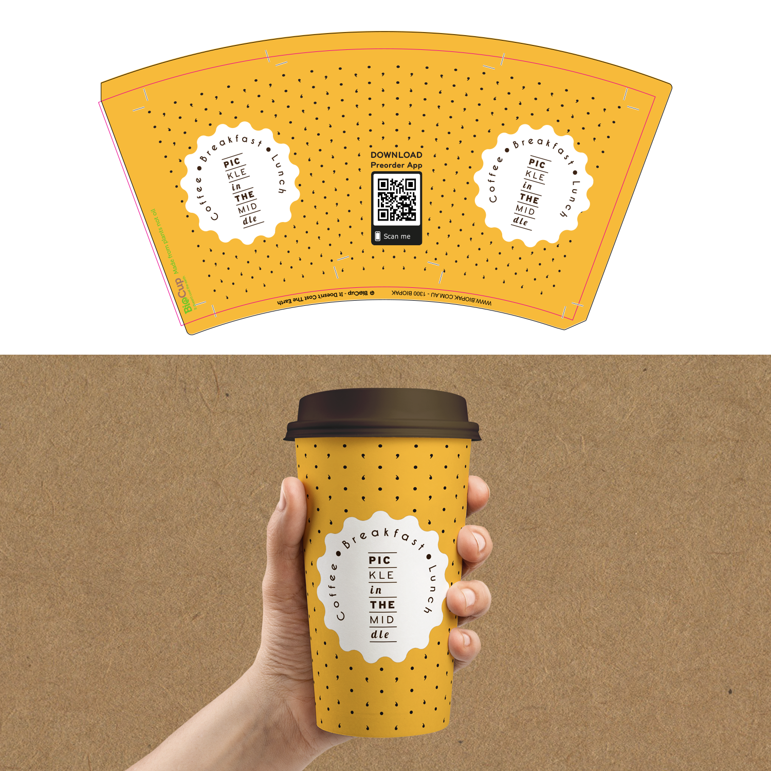 Cup and Mug Design by FranB for Pickle in the Middle | Design #19031824