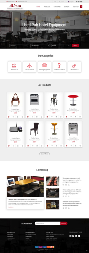 Diseño Web por pb para Used Pub & Hotel Equipment Limited | Diseño: #19045642