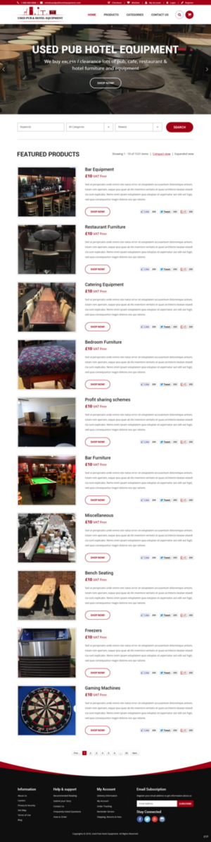 Diseño Web por pb para Used Pub & Hotel Equipment Limited | Diseño: #19045648