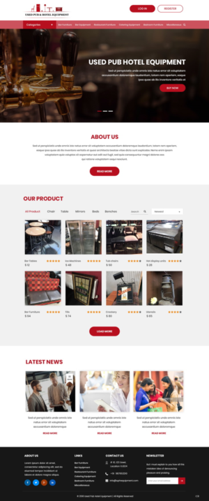 Diseño Web por pb para Used Pub & Hotel Equipment Limited | Diseño: #19045653