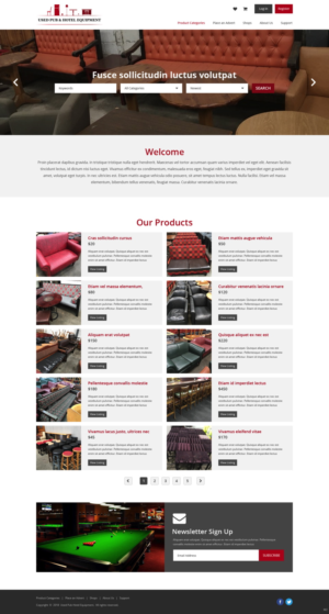 Diseño Web por pb para Used Pub & Hotel Equipment Limited | Diseño: #19045654