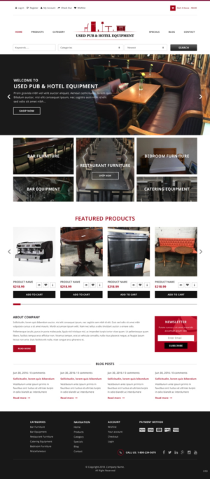 Diseño Web por pb para Used Pub & Hotel Equipment Limited | Diseño: #19045655