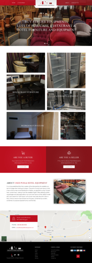 Diseño Web por Sujit Banerjee para Used Pub & Hotel Equipment Limited | Diseño: #19068090