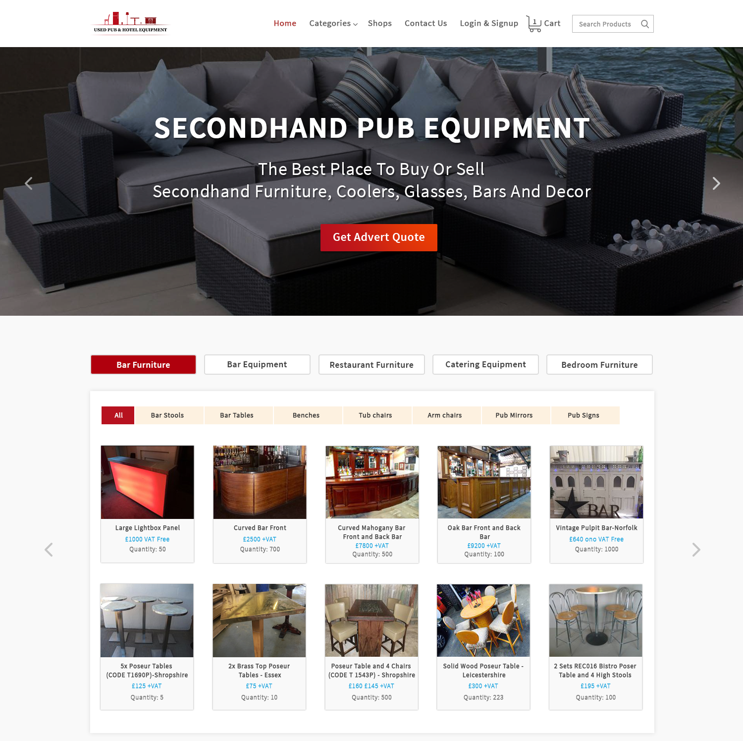 Diseño Web por CreativeCK para Used Pub & Hotel Equipment Limited | Diseño #19093220