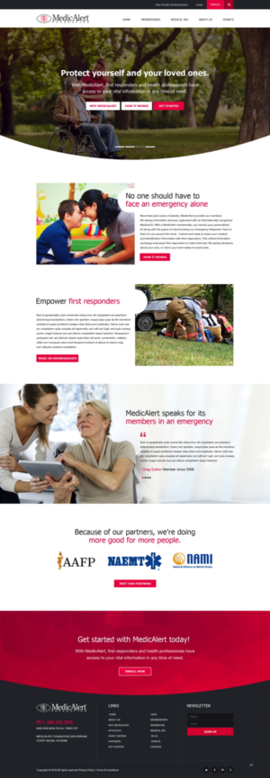 Web Design par pb pour MedicAlert Foundation | Design : #19038268
