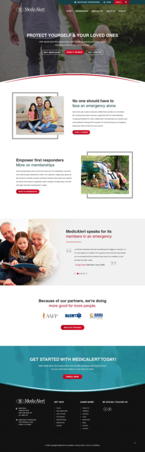 Web Design par pb pour MedicAlert Foundation | Design : #19038270