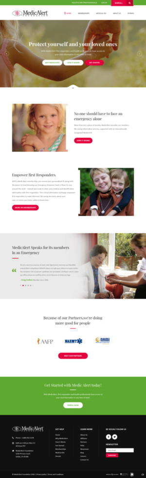 Web Design par pb pour MedicAlert Foundation | Design : #19038273