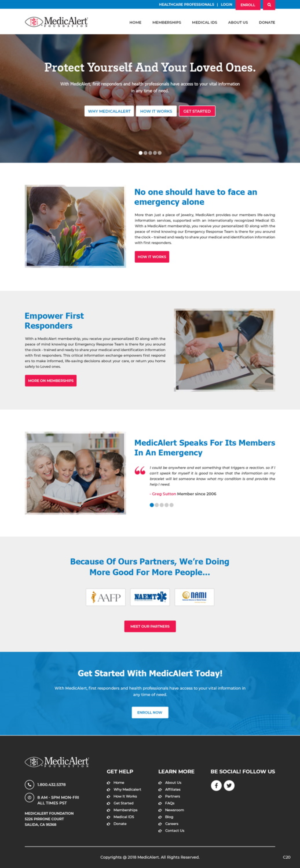 Web Design par pb pour MedicAlert Foundation | Design : #19038281