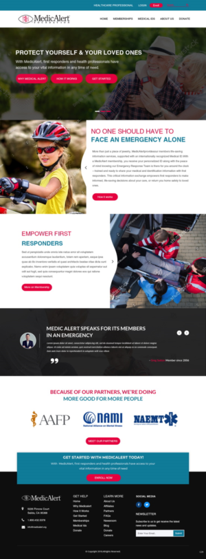 Web Design par pb pour MedicAlert Foundation | Design : #19038282