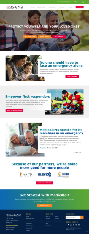 Web Design par pb pour MedicAlert Foundation | Design : #19051783