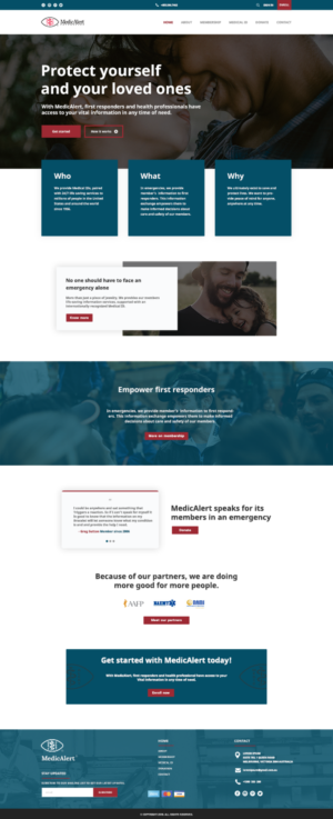 Web Design par Mohit Verma Designs pour MedicAlert Foundation | Design : #19051369
