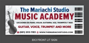 STOREFRONT LIT SIGN for The Mariachi Studio | Graphic Design by ARTOGRAPHY
