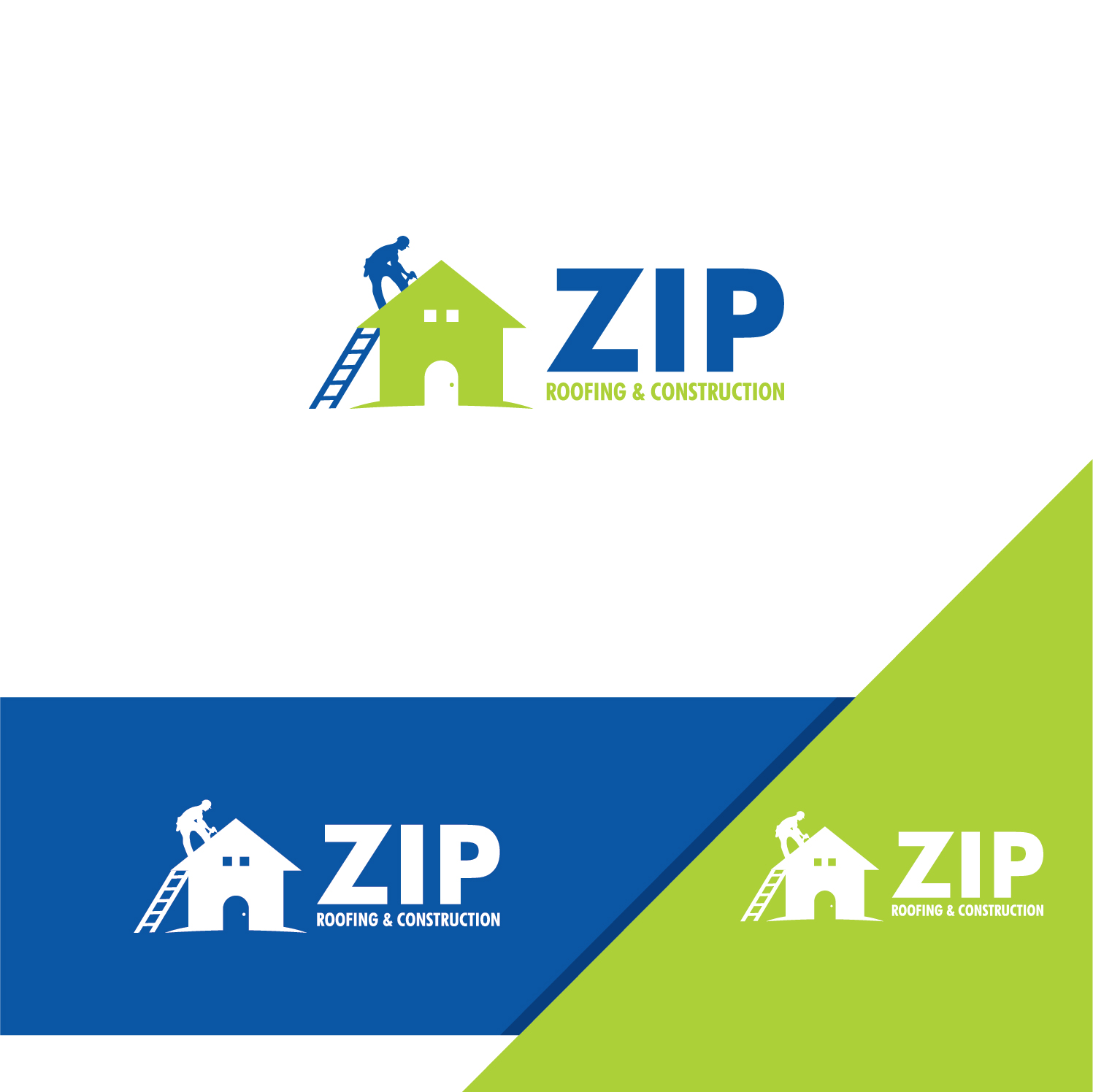 Logo Design by Deziners Zone for Zip Roofing & Construction | Design #19037288