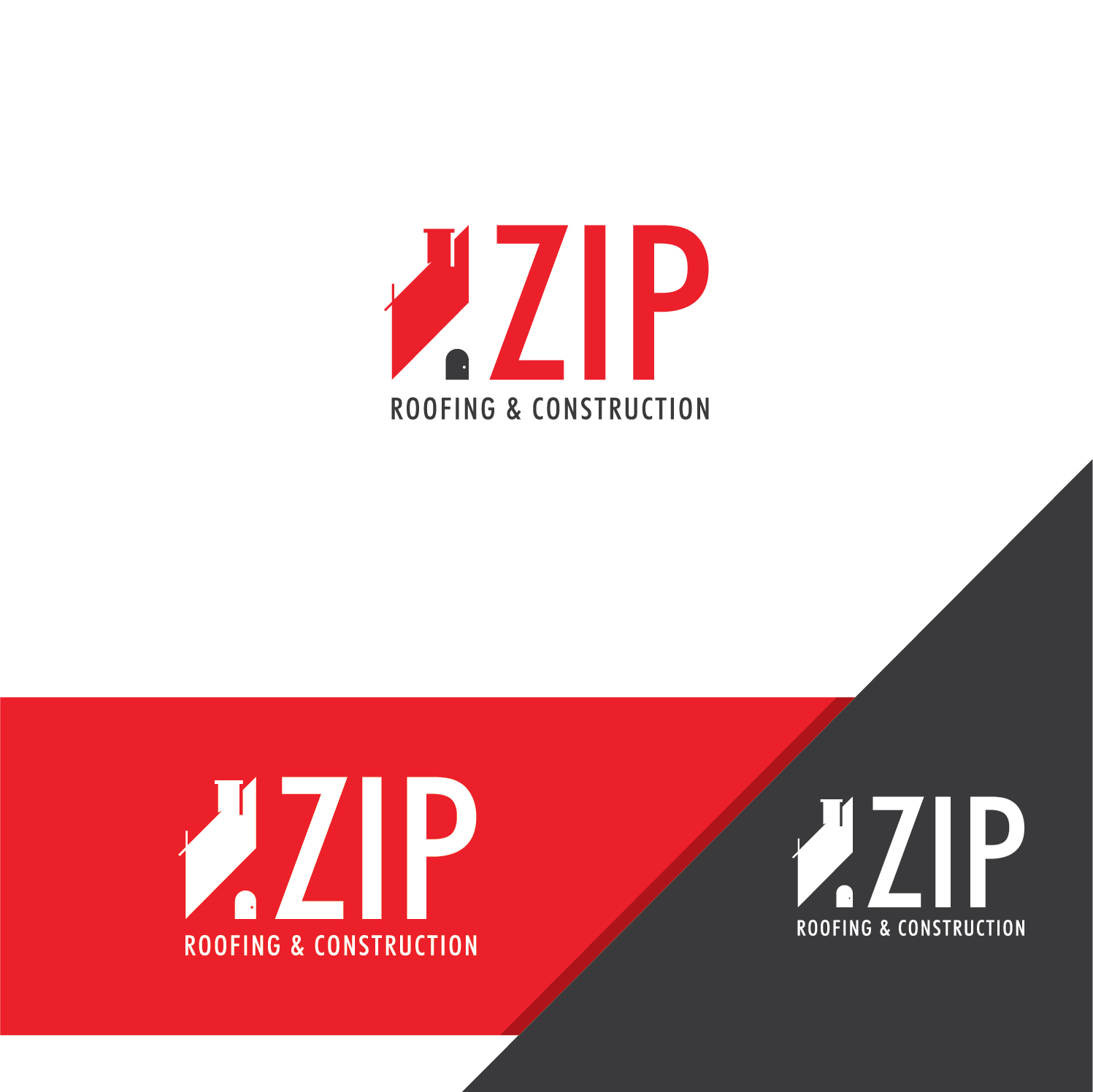 Diseño de Logo por Deziners Zone para Zip Roofing & Construction | Diseño #19037297