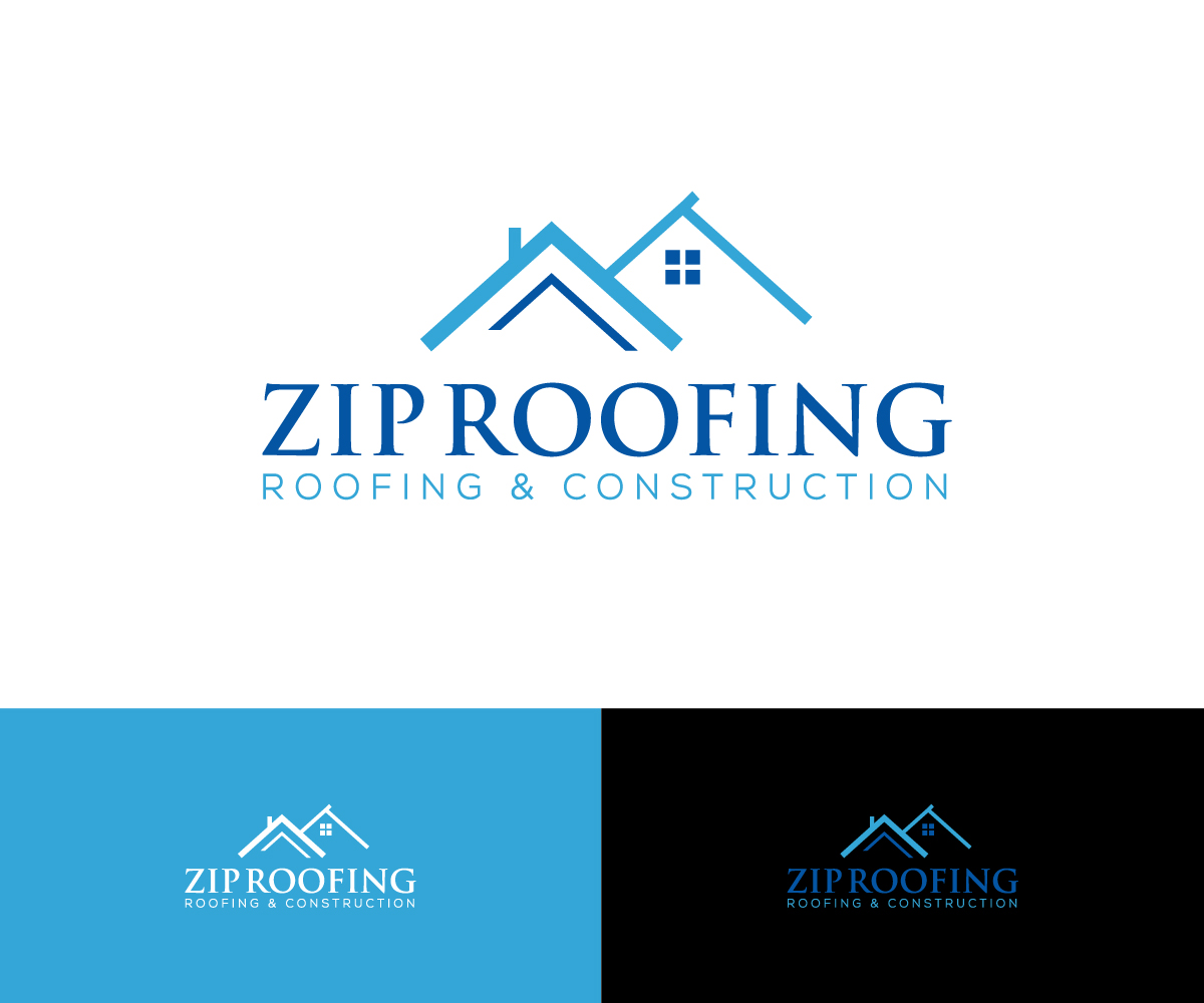 Logo Design by designmind78 for Zip Roofing & Construction | Design #19044373