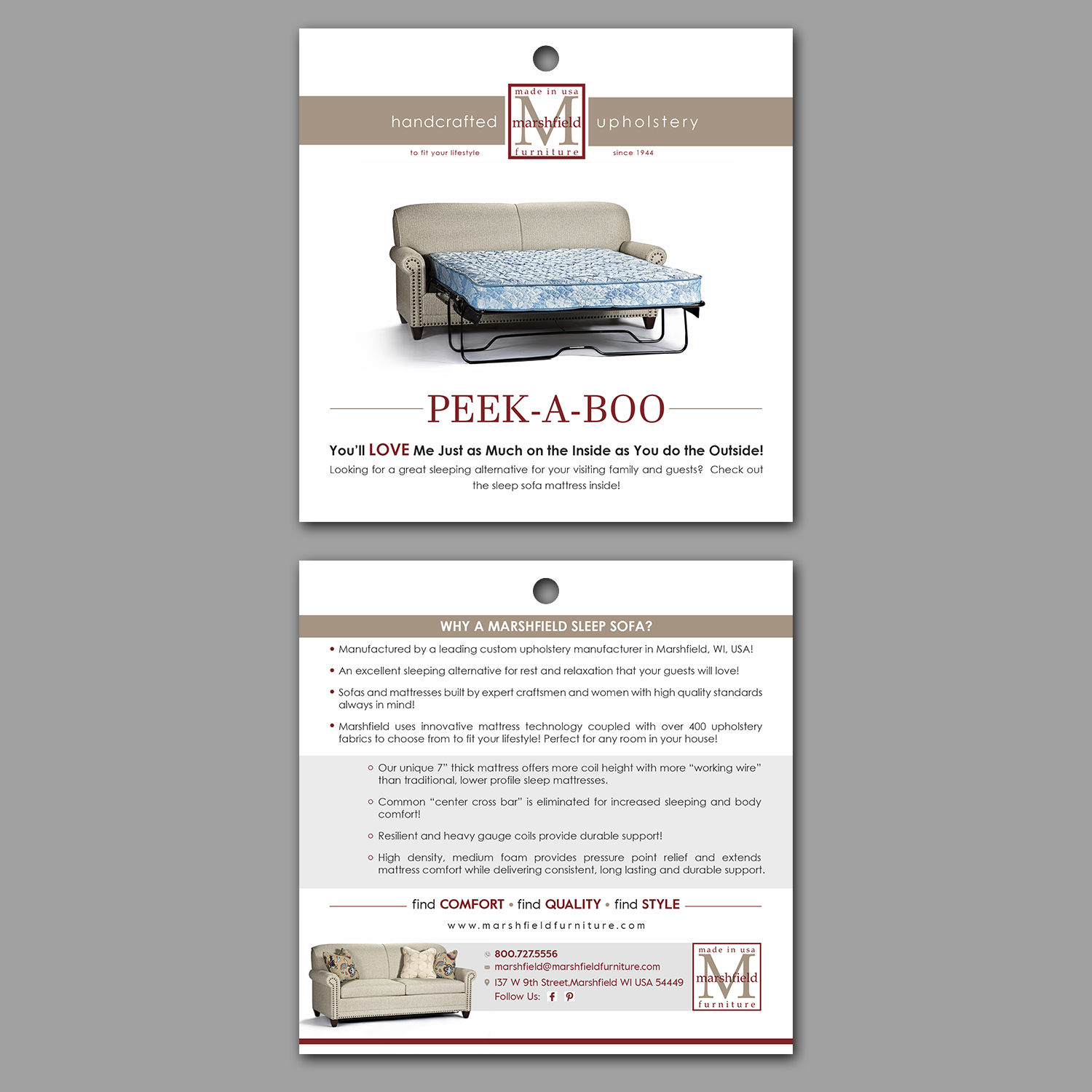 Flyer Design by debdesign for Marshfield Furniture | Design #19043640