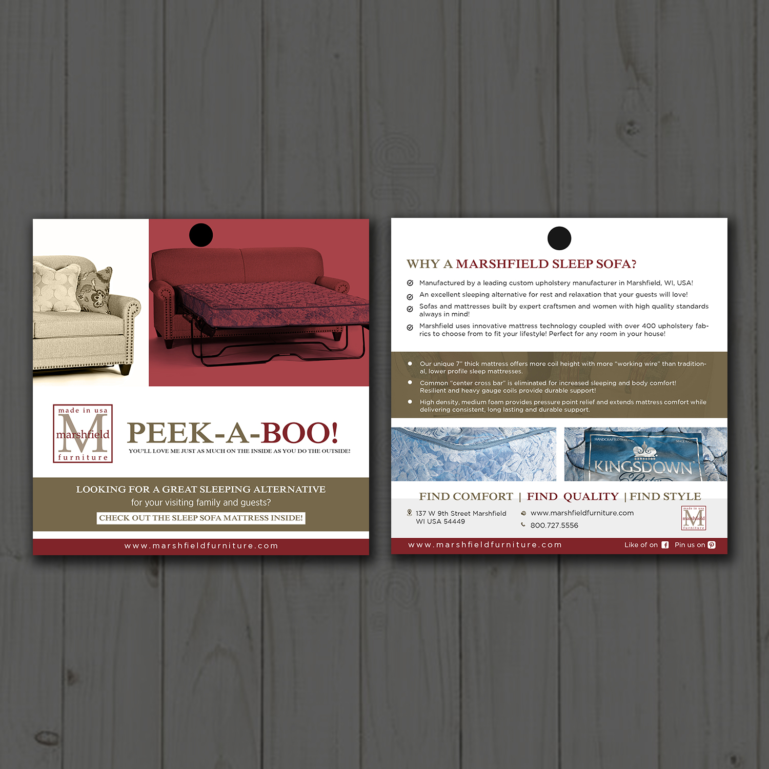 Flyer-Design von debdesign für Marshfield Furniture | Design #19044754