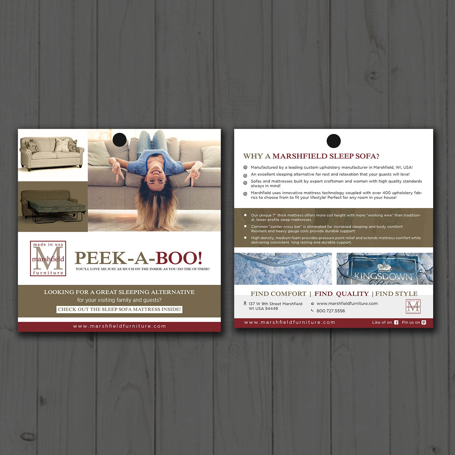 Flyer-Design von debdesign für Marshfield Furniture | Design #19044755