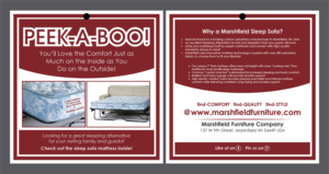 Design de Flyer par Deziners Zone pour Marshfield Furniture | Design : #19120147
