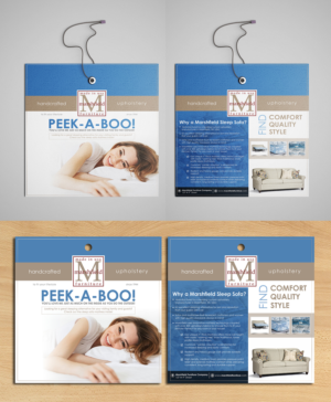 2-sided consumer hang tag (for custom upholstered sofas) | Flyer-Design von ecorokerz