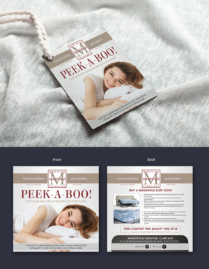 2-sided consumer hang tag (for custom upholstered sofas) | Flyer-Design von SAI DESIGNS