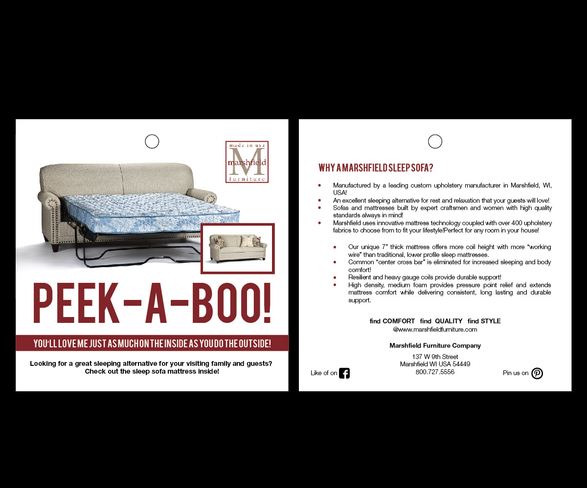 Flyer Design by Isnah Logo for Marshfield Furniture | Design #19042082